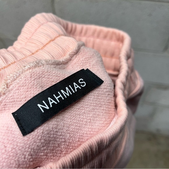 Nahmias Pink Silk Trim Sweatpants - Picture 5 of 8